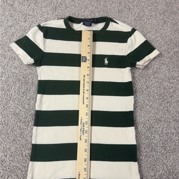Ralph Lauren Y2K Striped Tee – Forest Green & White – Women’s XS preppy 90s y2k - Picture 5 of 6